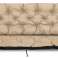Ensemble de coussin de jardin 100x60x50 cm pour banc balançoire étanche beige photo 3