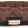Lit pour chien OVALE 115x95 cm Personnalisé Imperméable Marron photo 3