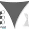Garden Sun Sail Waterproof 3x3x3 m Grey Strong Awning nylon image 1