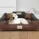 Hundeseng kravlegård KINGDOG 75x65 cm Personlig Vandtæt Brun billede 3