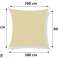 Toldo Vela de Jardín Resistente al Agua 3x3 m Beige fotografía 4