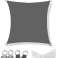Garden Shade Sail Waterproof 5x5 m Grey Strong Awning image 1