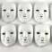 21 lots de 10 masques ZADAWERK « Enfants » blancs non peints, stock restant en gros photo 1