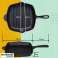 GRILLPFANNE AUS GUSSEISEN 26 cm INDUKTION LAGERFEUER GRILL GAS GUSSEISENPLATTE Bild 2