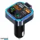 P5 FM Bluetooth V5.0 MP3 TRANSMITTER CHARGER 3X USB QC 3.0 RGB ADAPTER image 2