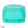 Nettoyant pour brosse en silicone pour laver les chiens chats avec distributeur menthe photo 2
