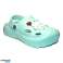 Sabots femme Jose Amorales 124059 Turquoise à fleurs blanches photo 2