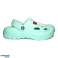 Sabots femme Jose Amorales 124059 Turquoise à fleurs blanches photo 1