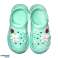 Sabots femme Jose Amorales 124059 Turquoise à fleurs blanches photo 5
