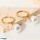 Ohrringe Edelstahl-Creolen mit Perlen Schmuck Restposten Mix Bild 2