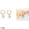 Ohrringe Edelstahl-Creolen mit Perlen Schmuck Restposten Mix Bild 1