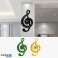 Stylish Cleffo Wall Clock Elevate Your Space with a Musical Touch!  Yellow variation image 4