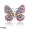 Διακοσμητική κρυστάλλινη καρφίτσα BUTTERFLY BZ156 Κομψή καρφίτσα με κρύσταλλα εικόνα 2