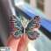 Διακοσμητική κρυστάλλινη καρφίτσα BUTTERFLY BZ156 Κομψή καρφίτσα με κρύσταλλα εικόνα 4