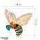 Διακοσμητική καρφίτσα CRYSTAL bee BZ92 Κομψή καρφίτσα με κρύσταλλα εικόνα 1