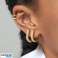 Boucles d’oreilles en acier inoxydable plaqué or 14 carats, clou S925 KST3290 photo 1