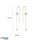 Boucles d’oreilles en acier inoxydable plaqué or 14 carats, zircon cubique, suspendues KST2848 photo 2