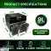 Comfy Nest CN AFD45WB: friggitrice ad aria digitale a doppio cestello nera da 2400 W con finestra 9L foto 7