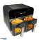 Comfy Nest CN AFD45WB: friggitrice ad aria digitale a doppio cestello nera da 2400 W con finestra 9L foto 1
