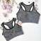 020186 women's sports top by DIM. It is a model in the lot in gray image 3