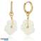 Boucles d’oreilles fleur en acier inoxydable plaqué or KST3275 photo 1