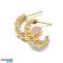 Boucles d’oreilles pendantes en acier inoxydable plaqué or 14 carats KST3133 Élégantes et intemporelles photo 1