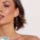 Boucles d’oreilles pendantes en acier inoxydable plaqué or 14 carats KST3218 photo 1