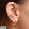 Boucles d’oreilles pendantes en acier inoxydable plaqué or 14 carats KST3219 photo 1