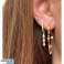 Boucles d’oreilles en acier inoxydable plaqué or KST3282 photo 2
