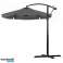 PARASOL OGRODOWY SZARY DUŻY SKŁĄDANY REGULOWANY Z WYSIEGNIKIEM 350CM 3,5M ONDRAGON zdjęcie 6