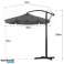 PARASOL OGRODOWY SZARY DUŻY SKŁĄDANY REGULOWANY Z WYSIEGNIKIEM 350CM 3,5M ONDRAGON zdjęcie 3
