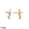 Ohrringe aus 14 Karat vergoldetem Edelstahl, Ohrstecker S925 KST3195 Elegante und stilvolle Ohrringe. Bild 1