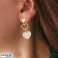 Boucles d'oreilles en acier inoxydable plaqué or KST2820 photo 1
