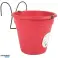 Pots de fleurs de terrasse avec crochet 20 cm 2 couleurs tissu plastique photo 1