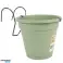 Pots de fleurs de terrasse avec crochet 20 cm 2 couleurs tissu plastique photo 3