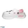 EVA Platform Sabots voor dames met Jose Amorales jibbitz 124471 wit-roze foto 4