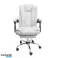 Sedia girevole BOSS con poggiapiedi - grigio MATERIALE KO22SZ COMODA SEDIA DA UFFICIO CON POGGIAPIEDI foto 4