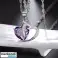 Løft produktlinjen din med den tidløse Crystal Heart Necklace Purple Heart-varianten bilde 1