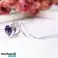 Løft produktlinjen din med den tidløse Crystal Heart Necklace Purple Heart-varianten bilde 2