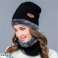 Ensemble chapeau et écharpe d’hiver élégant et confortable pour tous vos clients prêts pour l’hiver !  Variation bleue photo 2