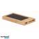 Solar Power Bank 4000mAh ARENA SOLAR Wood Draagbaar milieuvriendelijk laadstation foto 1