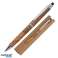 Elégant stylo à bille en bois d’Erfurt avec fonction tactile en beige photo 1