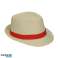 Elegante cappello Panama cappello Salvador beige con nastro rosso per donne e uomini moda estiva foto 1