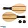 Set de tennis en bois Frescobol marron robuste et élégant pour s’amuser en plein air photo 1