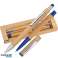 Set d’écriture en bambou bleu durable et élégant photo 1