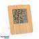 SUNCITY Wetterstation aus Bambus   Holz Thermometer  Hygrometer und Uhr für Innenbereich Bild 1