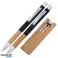 Set d'écriture exclusif avec stylo à bille et crayon - zone de préhension en bambou noir ergonomique photo 1