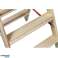 Kaksipuoliset kokoontaitettavat puiset tikkaat 2x3 askelmaa 75 cm korkeat kuva 5