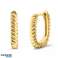 Boucles d’oreilles pendantes en acier inoxydable plaqué or 14 carats KST3212 photo 1