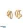 Boucles d'oreilles en acier inoxydable plaqué or 14 carats, clous S925 KST3192 photo 2